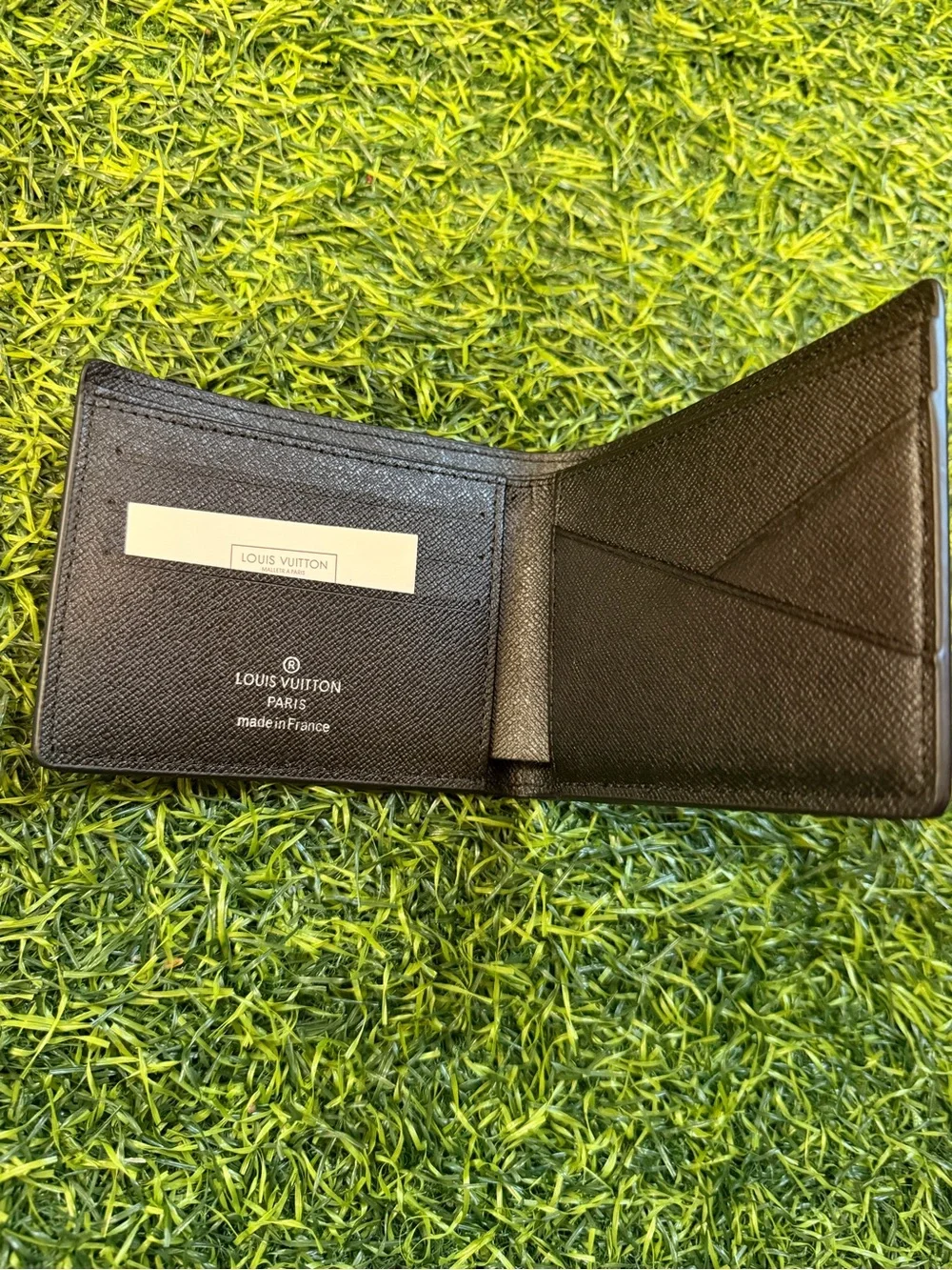 Louis Vuitton Men's Black Monogram Canvas Wallet with Signature Box